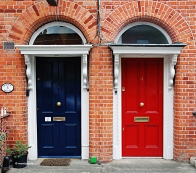 Típiques cases a Dublín, Irlanda